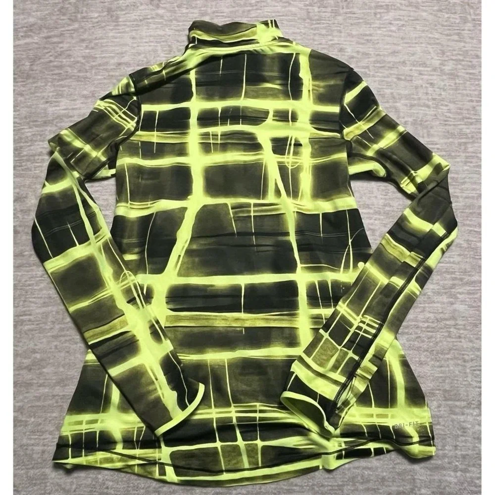 Nike Pro Hyperwarm Dri-Fit Long Sleeve‎ Running Top Women's Large – Neon Yellow
